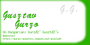 gusztav gurzo business card